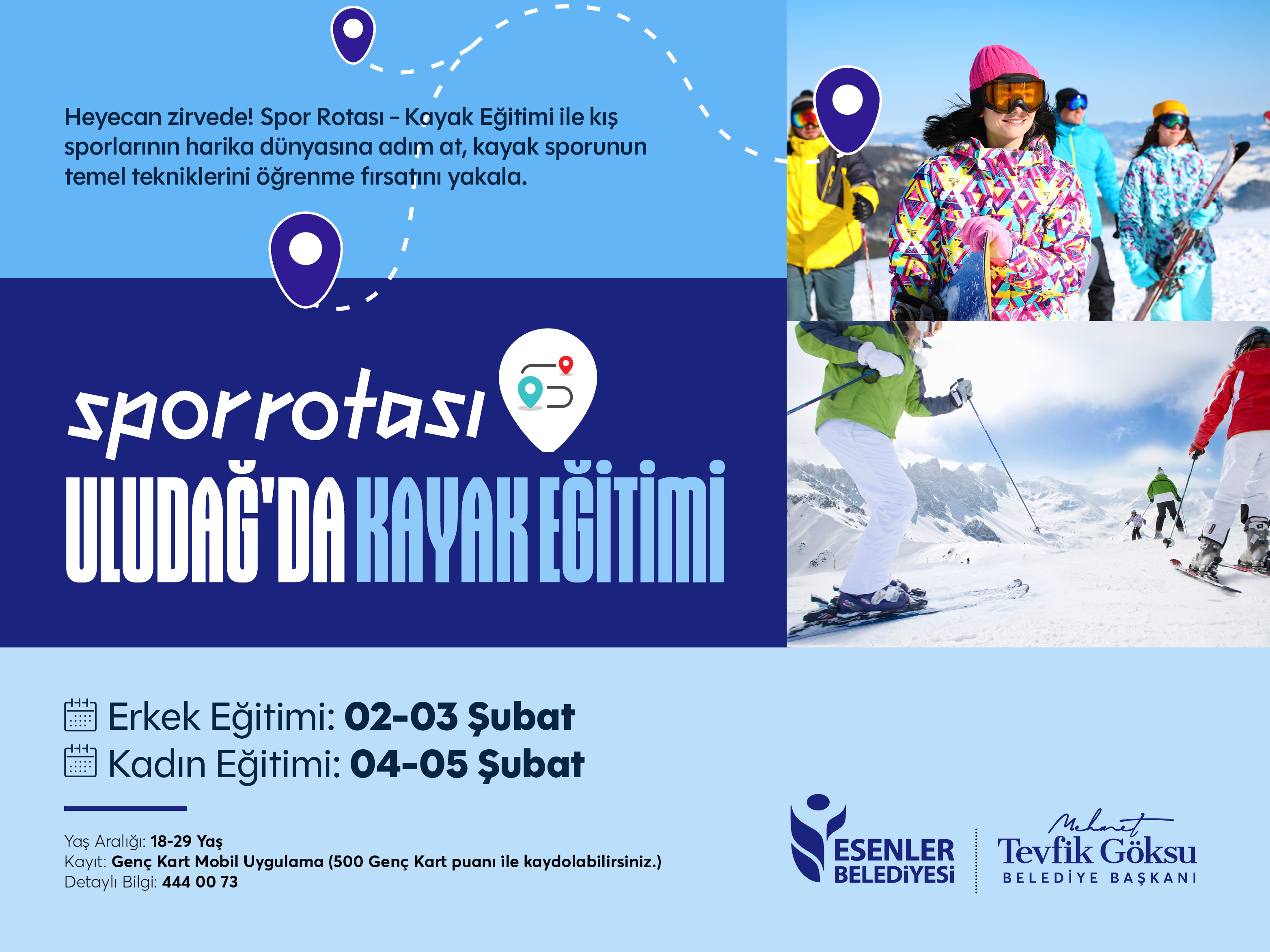 Spor Rotası ULUDAĞDA KAYAK EĞİTİMİ